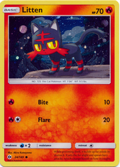 Litten 24/149 Cosmos Holo Promo - Incineroar GX Premium Collection Exclusive